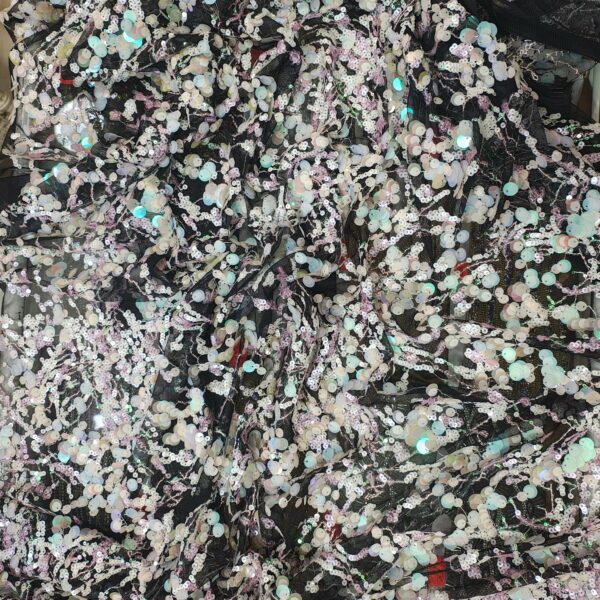 Lace-Tulle, embroidery, sequins