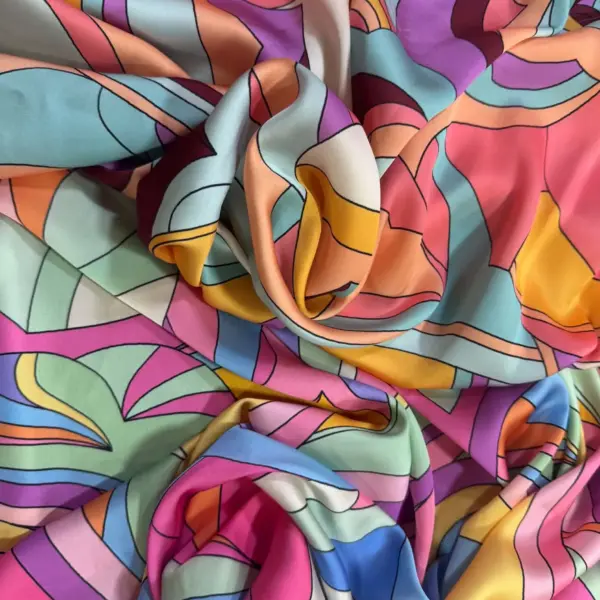 Silk, viscose, and polyester